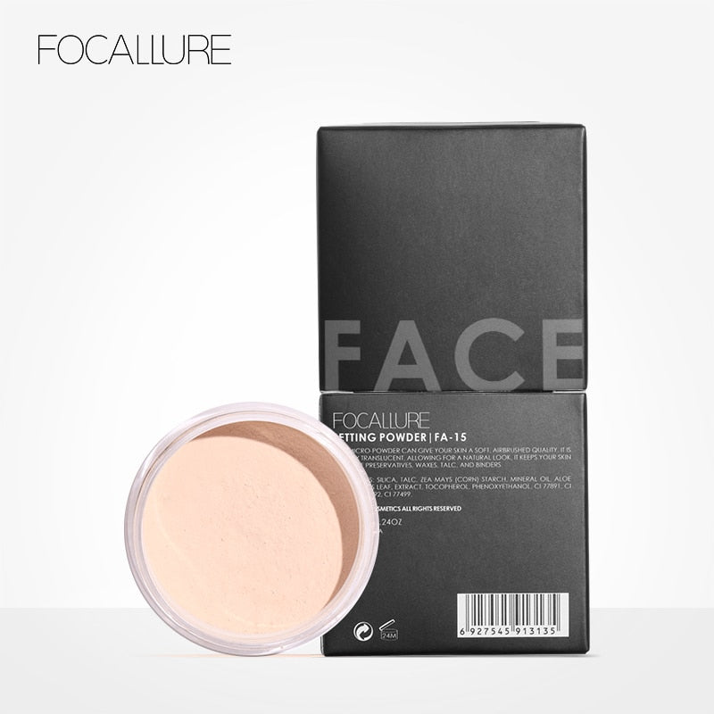 FOCALLURE New Brand Makeup Powder 3 Colors Loose Powder Face Makeup Waterproof Loose Powder Skin Finish Powder - Yo'rTotal Beauty