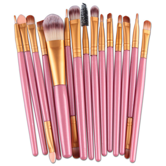 Makeup Brushes Set(15Pcs), Eye Shadow Foundation Powder Eyeliner Eyelash Lip Make Up Brush Cosmetic Beauty Tool - Yo'rTotal Beauty