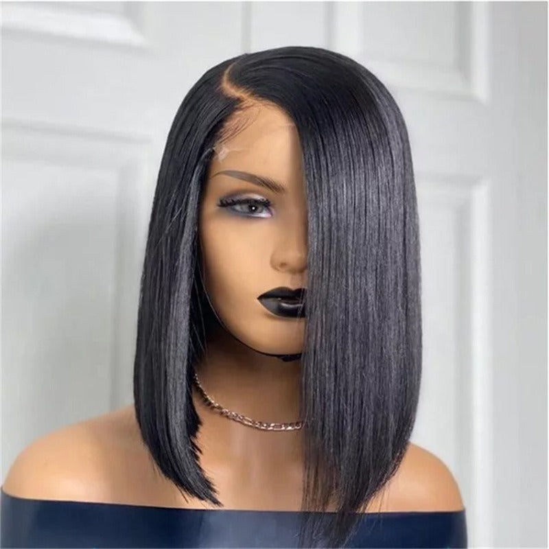 Bob Lace Front Wig - black, short, straight, synthetic hair - Yo'rTotal Beauty
