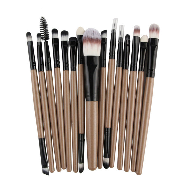 Makeup Brushes Set(15Pcs), Eye Shadow Foundation Powder Eyeliner Eyelash Lip Make Up Brush Cosmetic Beauty Tool - Yo'rTotal Beauty