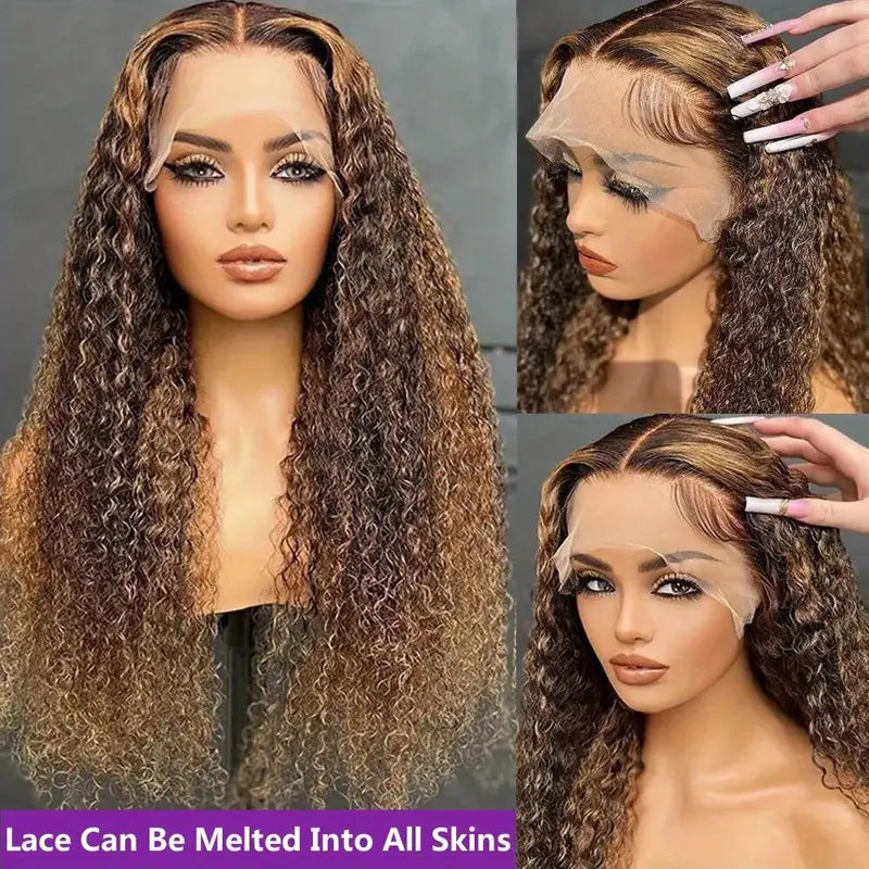Lace Wigs 13x4 HD Transparent Water Wave Frontal Wigs Highlight Honey Blonde Water Wave Lace Wig - Yo'rTotal Beauty