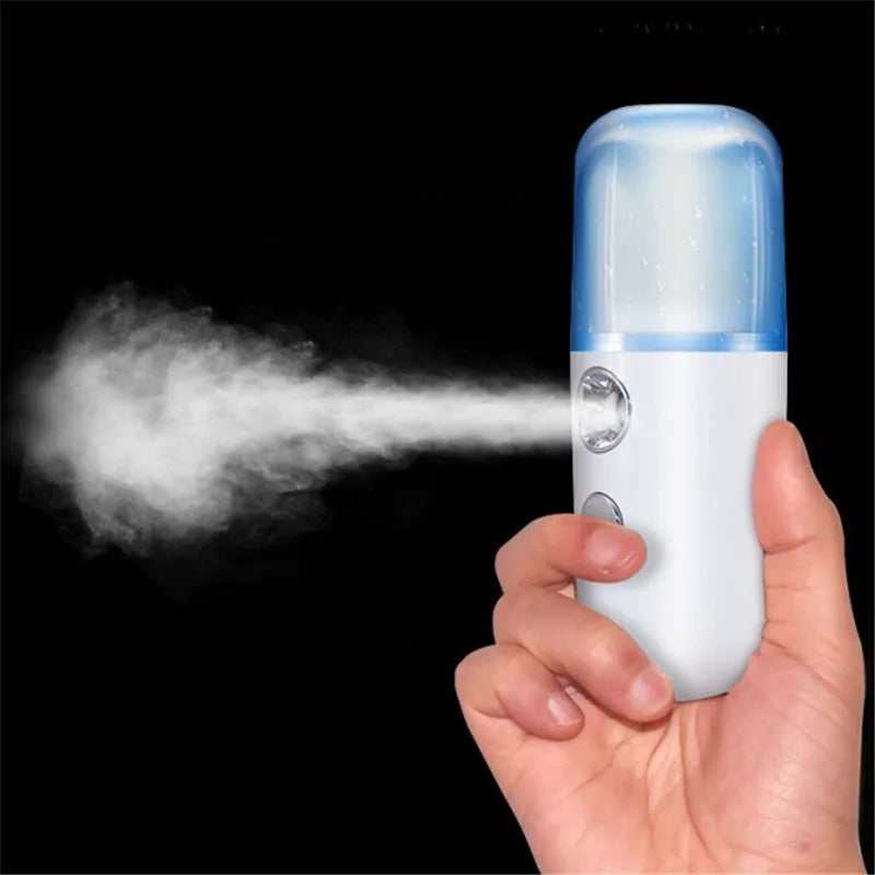USB Portable FACE MOISTERIZER - Rechargeable Nano Mist Sprayer, Facial Steamer, Moisturizing Beauty Skin Care Tools - Yo'rTotal Beauty