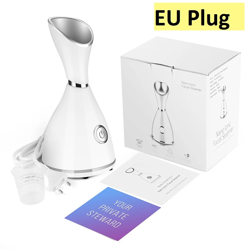 Facial Steamer, Nano Ionic Facial Deep Cleaning, Beauty Face Steam Device - Yo'rTotal Beauty