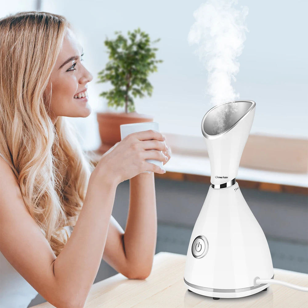 Facial Steamer, Nano Ionic Facial Deep Cleaning, Beauty Face Steam Device - Yo'rTotal Beauty