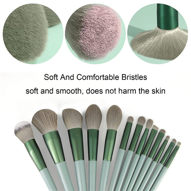 13Pcs Makeup Brush Set - Make Up Concealer Brush, Blush Powder Brush, Eye Shadow Highlighter Foundation Brush - Cosmetic Beauty Tools - Yo'rTotal Beauty