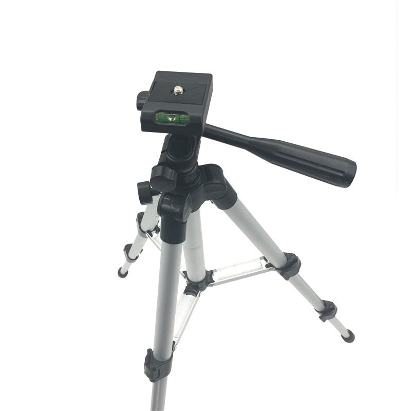 Professional Foldable Camera Tripod Holder Stand Screw 360 Degree Fluid Head Tripod Stabilizer Aluminum with Phone Holder - Yo'rTotal Beauty
