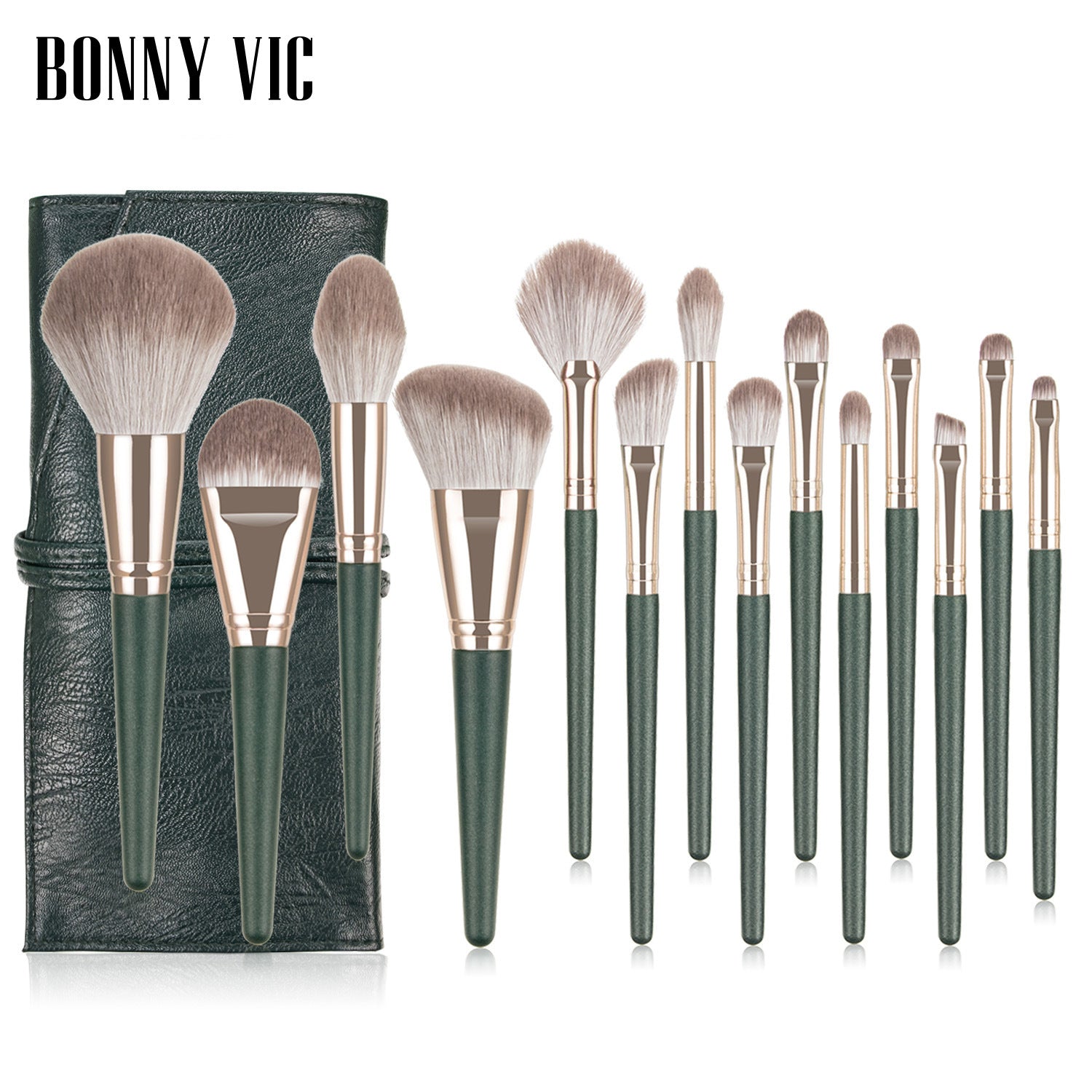 Beauty tool portable 14 makeup brush set soft fiber hair makeup brush loose powder foundation blush eye shadow brush - Yo'rTotal Beauty