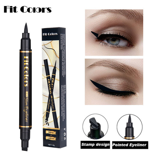 EYELINER - Colors DOUBLE-HEADED Triangle Wing, Seal Waterproof, Sweat-Proof Liquid Eyeliner - Fit - Yo'rTotal Beauty