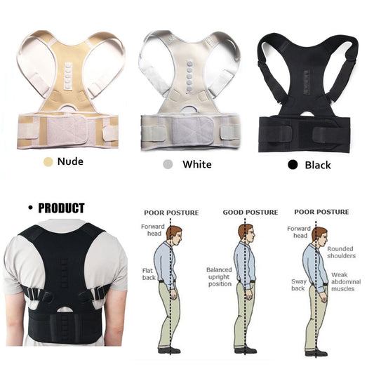 SPINE POSTURE CORRECTOR BRACE - Magnetic Therapy - Shoulder/Back Support Belt for Men Women - Braces & Supports Belt - Yo'rTotal Beauty