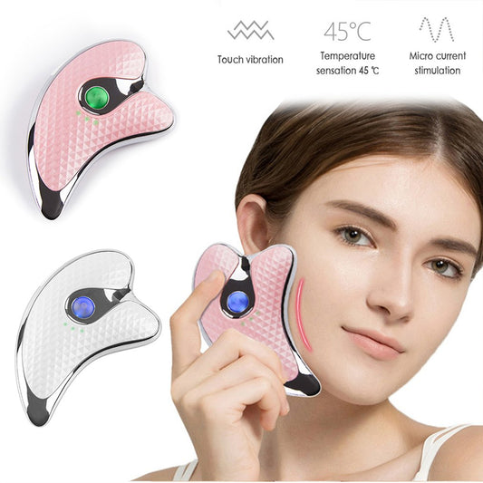 FACE - Heating Scraping Apparatus - FACIAL MASSAGER - Facial Beauty Instrument Micro Current Scraping Plate Facial Lifting Massager - Yo'rTotal Beauty