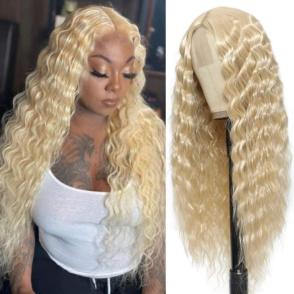European and American Women's Wig - Small Lace Center Deep Wave Long Curly Wig - Headband Lace Wigs - Yo'rTotal Beauty