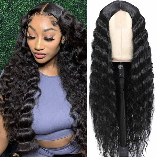 European and American Women's Wig - Small Lace Center Deep Wave Long Curly Wig - Headband Lace Wigs - Yo'rTotal Beauty
