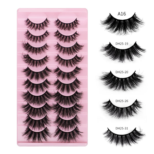 10 Pairs Of Messy THICK FALSE EYELASHES - (6 Styles to choose from) - Yo'rTotal Beauty