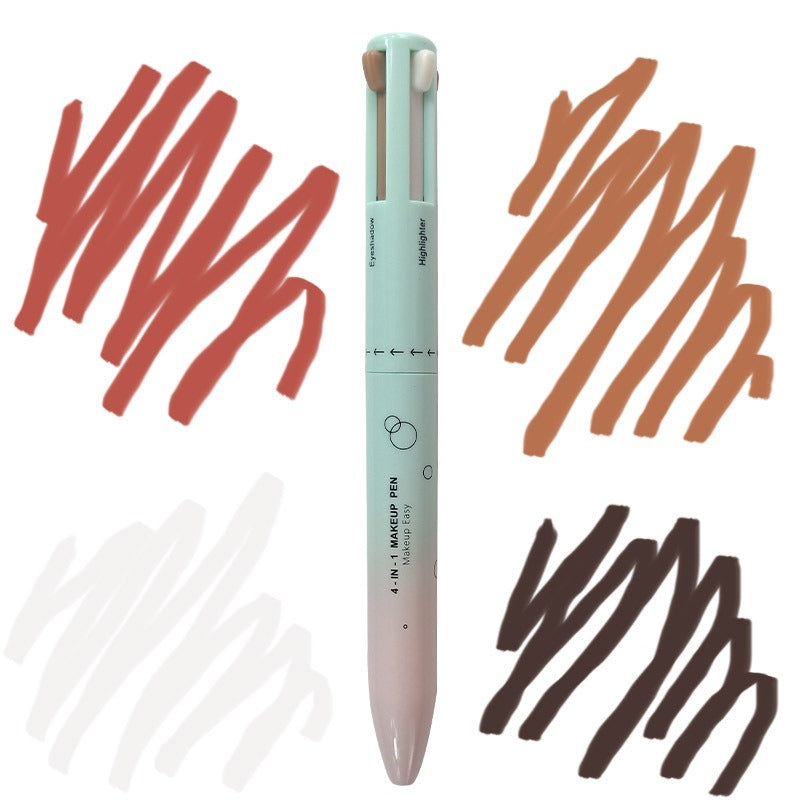 4 in 1  MAKEUP PEN (4 Colors & 4+Functions) - lip liner, highlight/eye shadow, eyeliner, eyebrow pencil (4in1) - Yo'rTotal Beauty