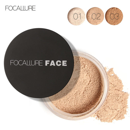 FOCALLURE New Brand Makeup Powder 3 Colors Loose Powder Face Makeup Waterproof Loose Powder Skin Finish Powder - Yo'rTotal Beauty