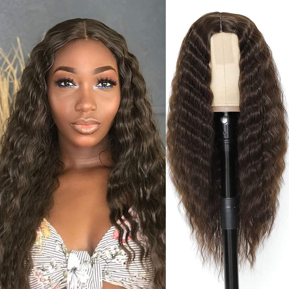 European and American Women's Wig - Small Lace Center Deep Wave Long Curly Wig - Headband Lace Wigs - Yo'rTotal Beauty