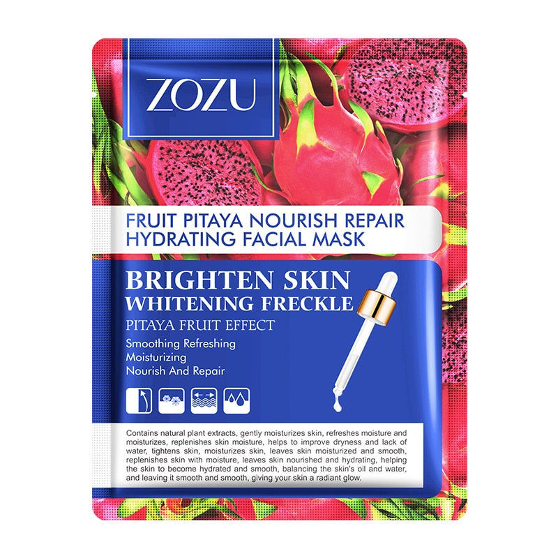 ZOZU Fruit Mask - Mangosteen Mango - Dragon Fruit - Pineapple - Sheet Mask, Skin - Anti-Aging - Oil-control - Yo'rTotal Beauty