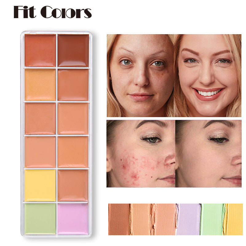 Concealer / Foundation Cream Fit Colors 12 Color Concealer Natural Moisturizing Long Lasting 3D Concealer - Yo'rTotal Beauty