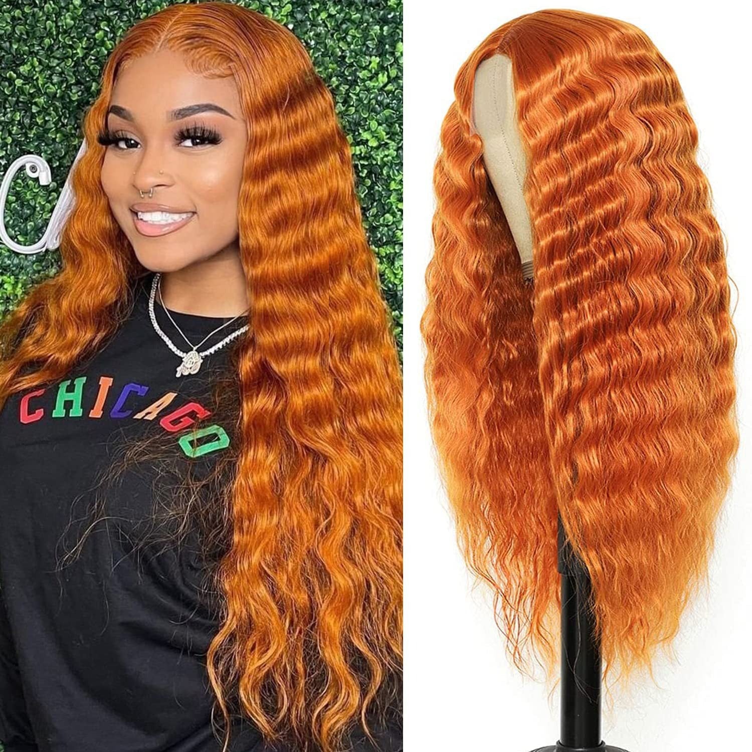 European and American Women's Wig - Small Lace Center Deep Wave Long Curly Wig - Headband Lace Wigs - Yo'rTotal Beauty