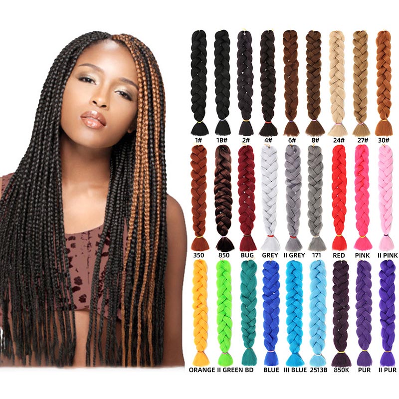African Chemical Fiber Wig Large Braid Jumbo Braid Hair Dirty Braid High Temperature Yakis Braid - Yo'rTotal Beauty