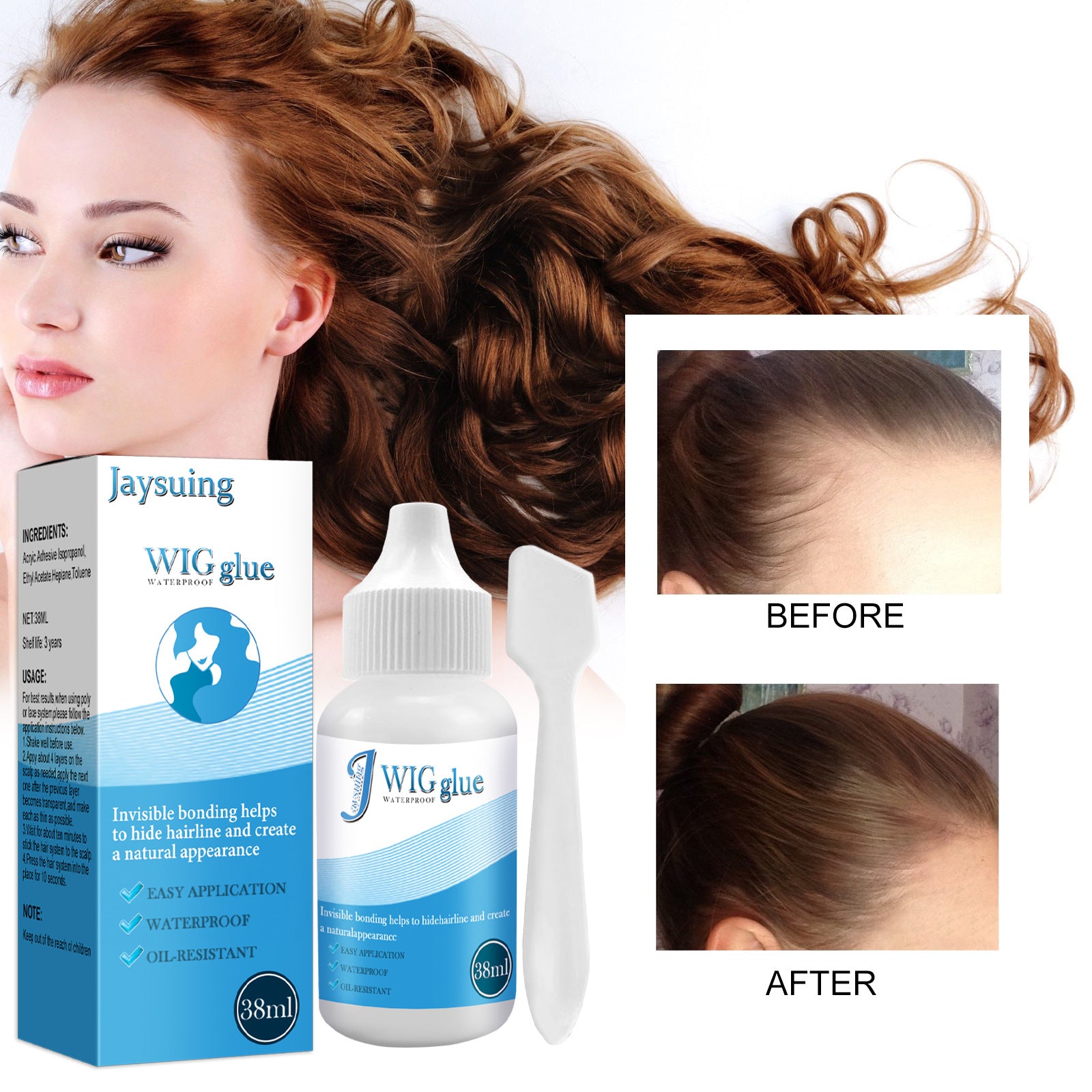 Jaysuing WIG GLUE - No Trace, Invisible Wig Glue - Sticky Strong Hair Glue - Yo'rTotal Beauty