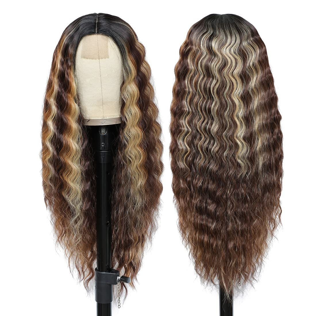 European and American Women's Wig - Small Lace Center Deep Wave Long Curly Wig - Headband Lace Wigs - Yo'rTotal Beauty